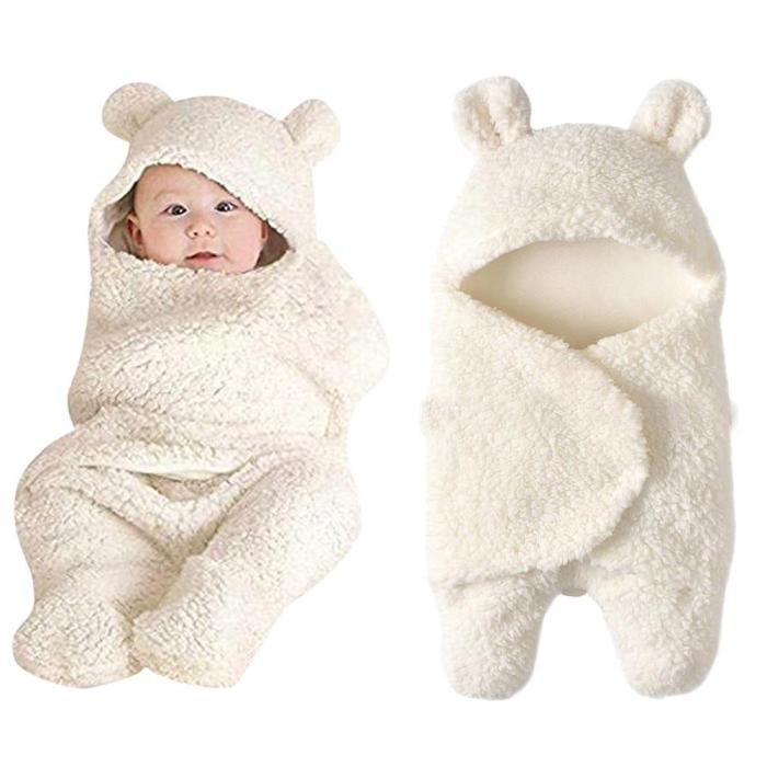Fashion Baby blankets newborn Cute Cotton Receiving White Sleeping Blanket Boy Girl Wrap