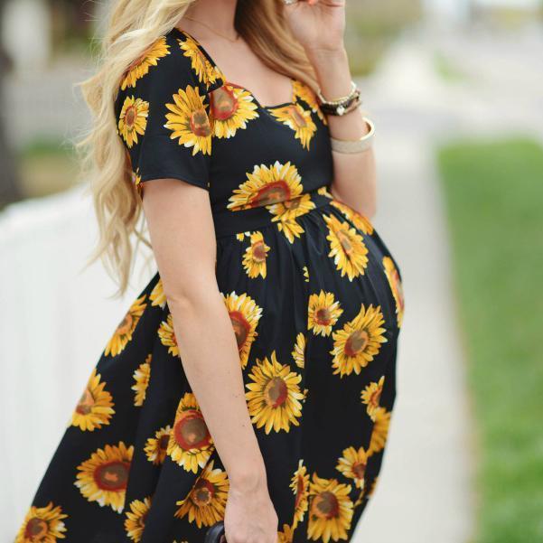 Maternity Sunflower Dress