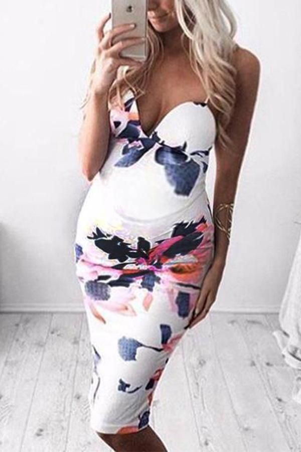 Maternity Printed Sheath Dress
