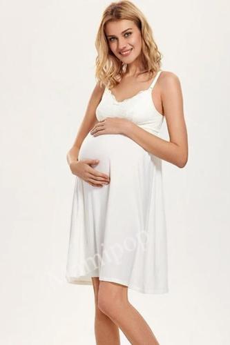 Maternity Dress Nursing Nightgown Breastfeeding Sleepwear