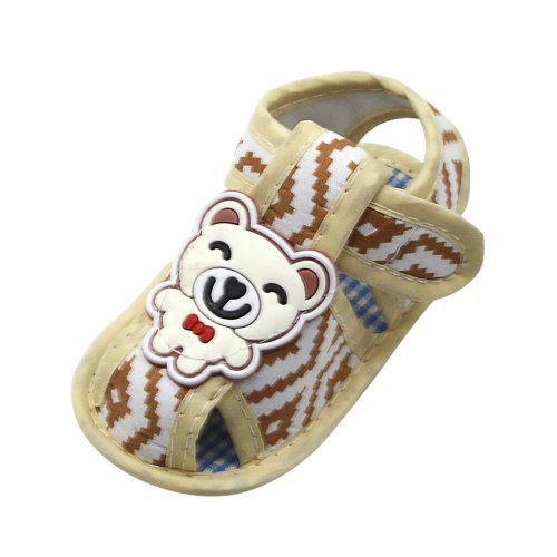 Newborn Baby Girls Printing Cartoon Prewalker Soft Sole Single Shoes Little Bear Toddler Shoes