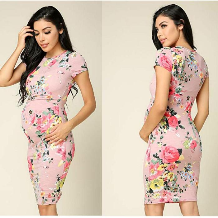 New Sexy Print Pencil Skirt for Pregnant Women