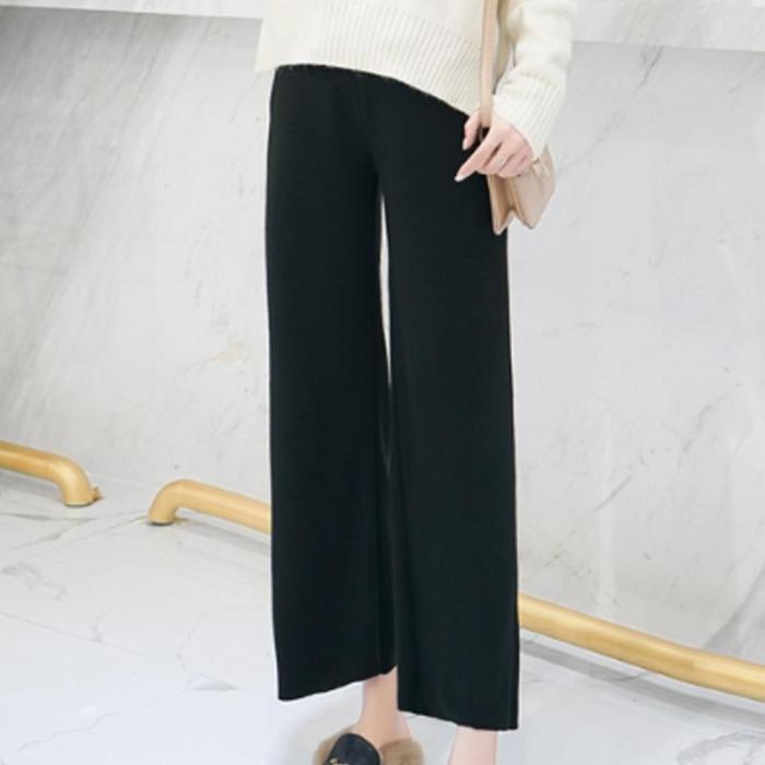 Maternity casual solid colored knit pants
