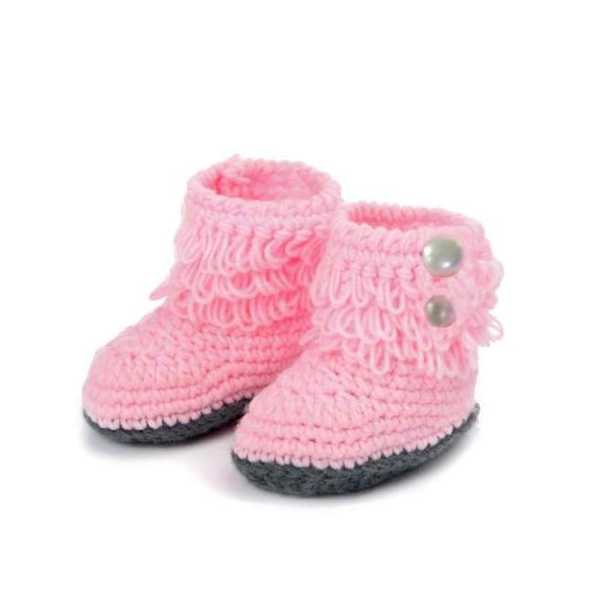 Handmade Crochet Fashion Baby Boots Shoes - 3-9 months (5 Colors)