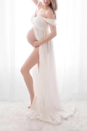 Chiffon Lace Dresses For Maternity Photography