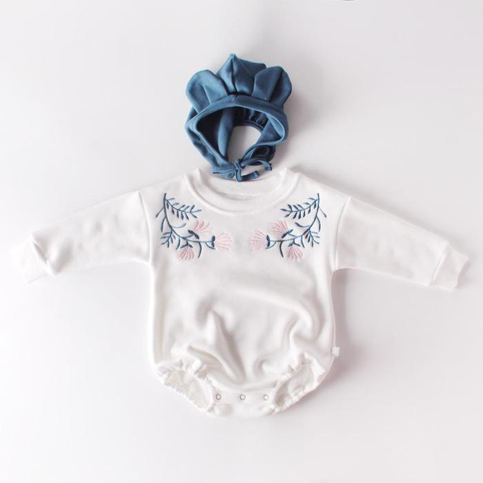 Winter New Boys and Girls Embroidered Baby Long Sleeve one-piece creeper