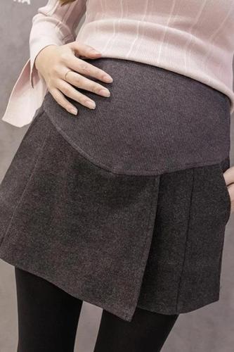 Maternity casual bottoming wool short skirt