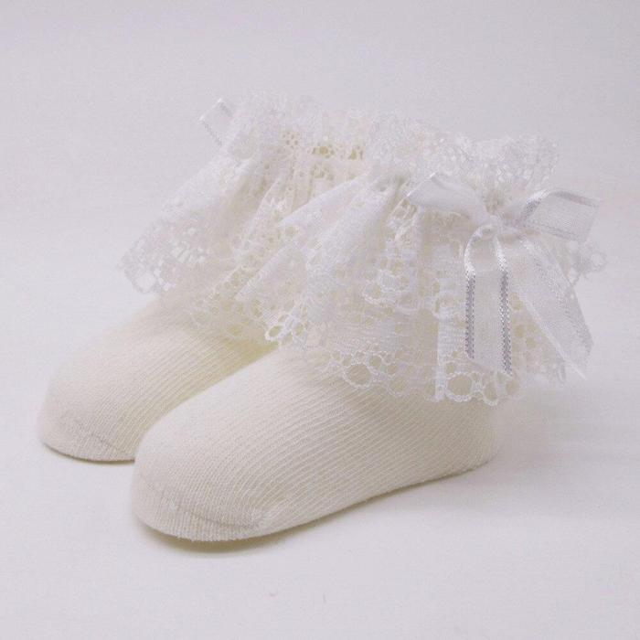 Baby Kids Girls Comfortable Lace Cute Cotton Sock Slippers Ankle Socks 