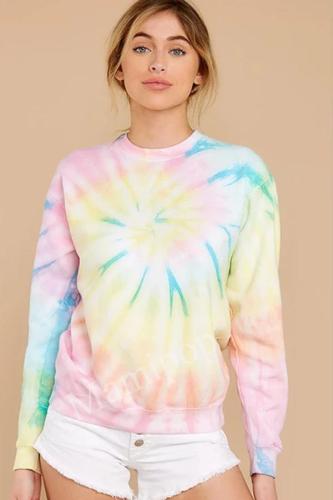 Autumn and Winter Women's New Tie-dyed Pullover Women's Sweatshirt