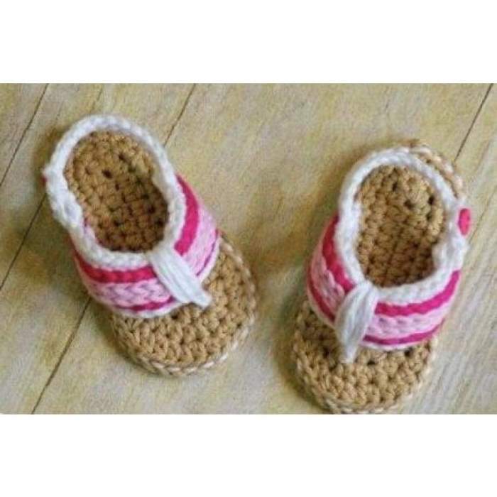 Crochet Baby Shoes Flip Flops