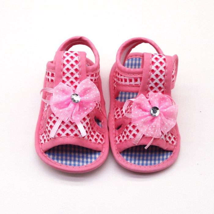 Newborn Baby Girls Applique Prewalker Soft Sole Single Shoes Applique Toddler Shoes Buckle Shoes