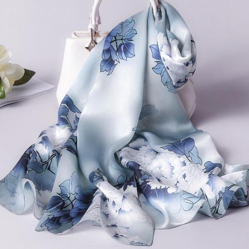Spring and Autumn new women's long air-conditioning shawl fashion trend mulberry  silk scarf