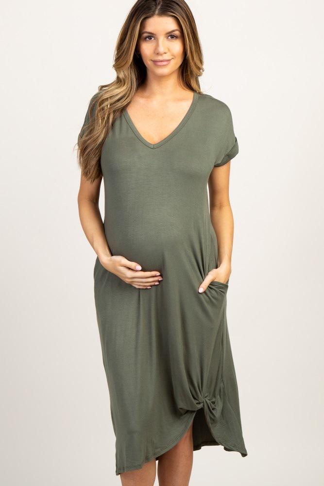 Short-sleeved  Fashionable Pregnant Women Dress