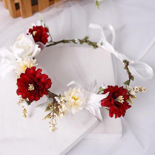 Bohemian artificial flower bride holiday headwear
