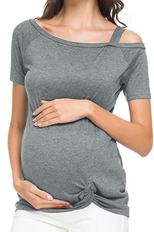 Off The Shoulder T-Shirt Maternity Tops