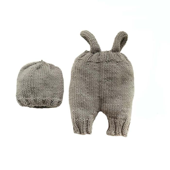 Newborn photography props 2 color hand-woven baby sling pants with cap 2020