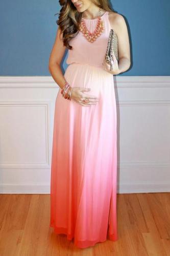 Maternity Gradient Full Length Dress