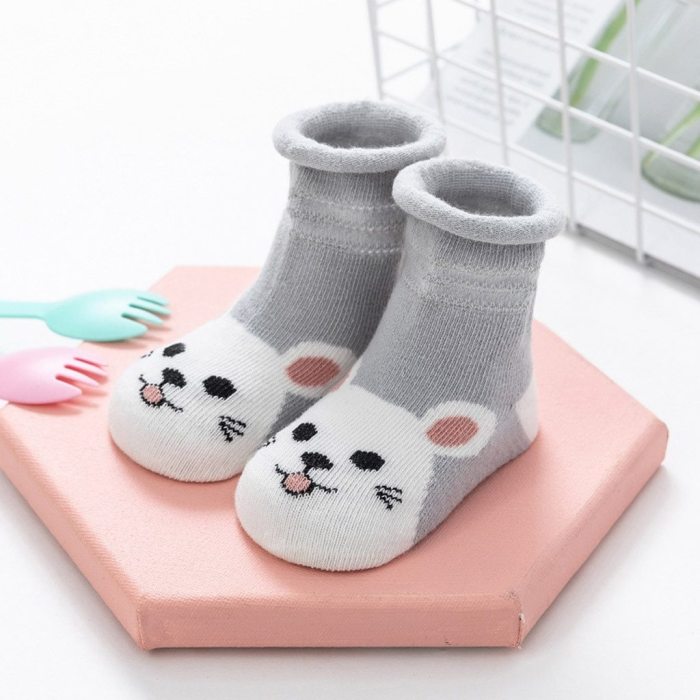Kids Infant Baby Boys Girls Breathable Cartoon Animals Print Non-slip Socks Animal Mesh Socks