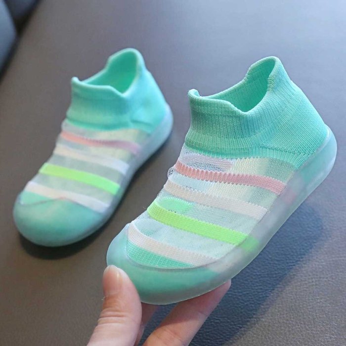 2020 New Toddler Infant Kids Sneakers Baby Girls Boys Summer Slip-On Striped Shoes Sneakers