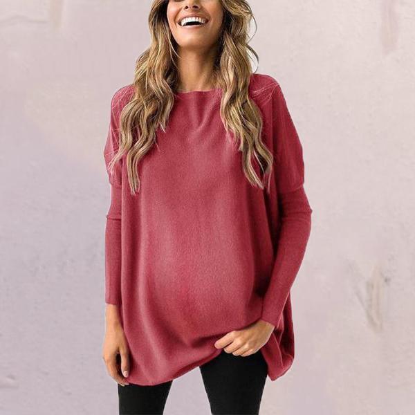 Maternity Pure Color Long Sleeve Sweater