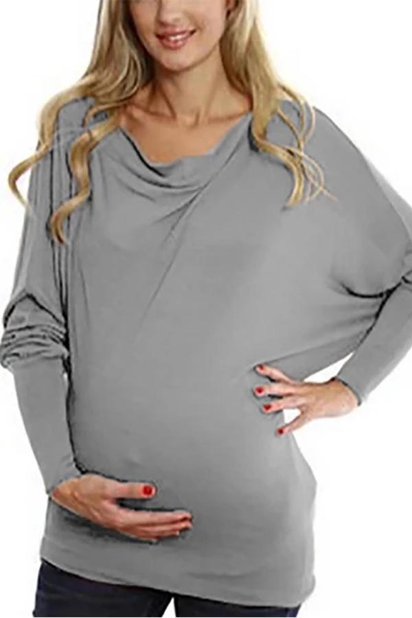 Maternity Loose Pure Colour Long Sleeve sweaterr
