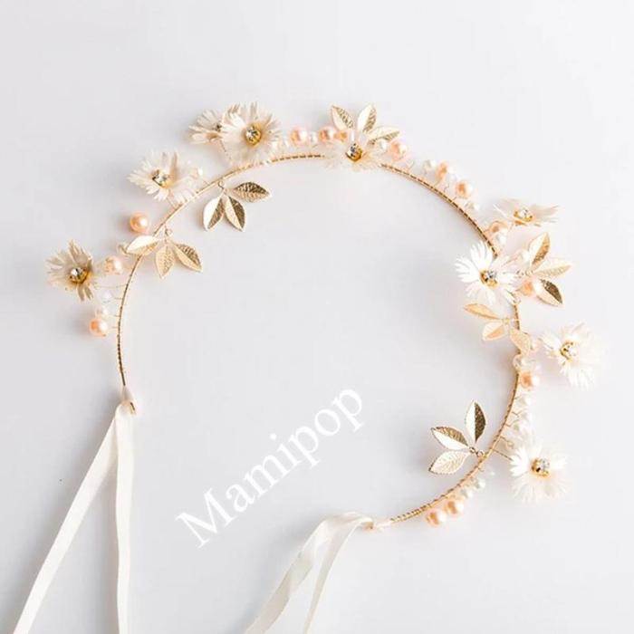 Daisy Crystal Headband Bridal Wedding Hair Ornaments