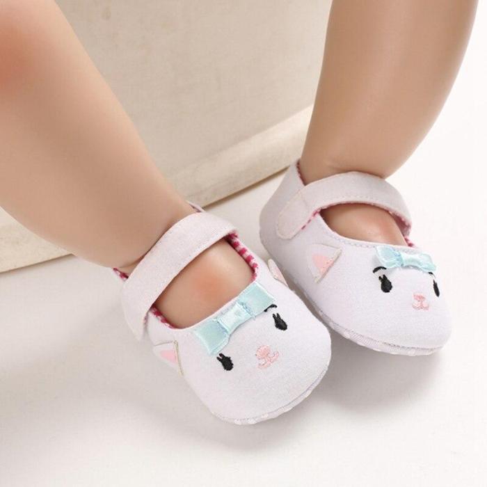 Newborn girls Cute Cartoon Cat soft sole comfortable toddler shoes Infant Cotton first walker