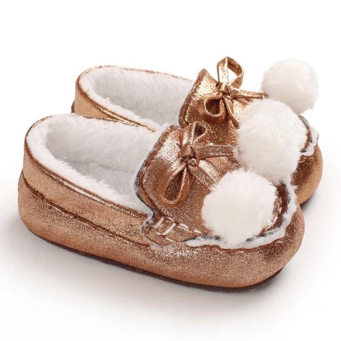 Winter Kids Baby Girl Shoes First Walker Super Warm Infant Toddler Girls Cribe Shoes Bling 0-18 Months