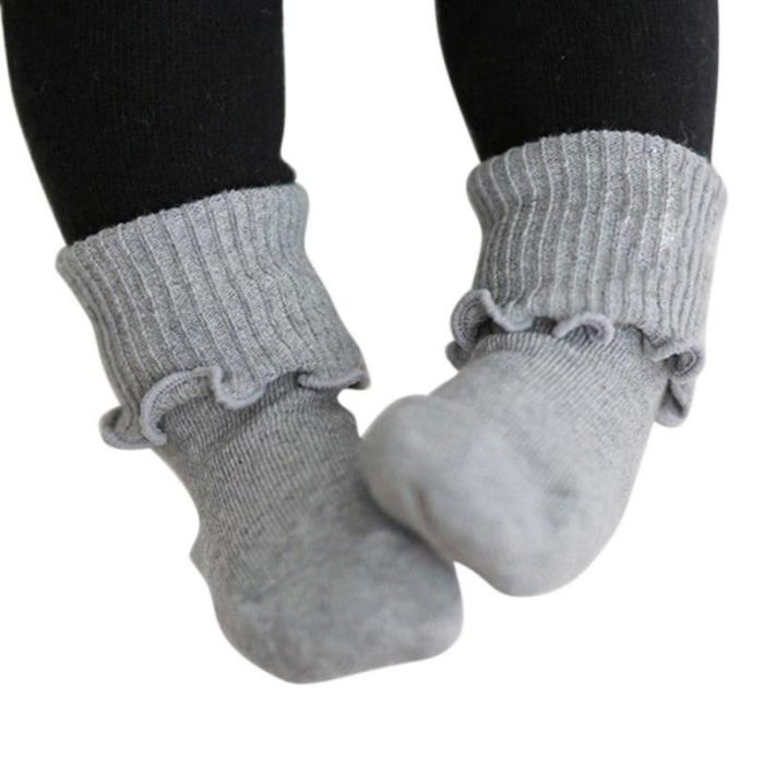 Baby Warm Soft Boots Socks Girls and Boys Fashion new Kid Agaric Trim Cuffs Socks suit for 0-4 years