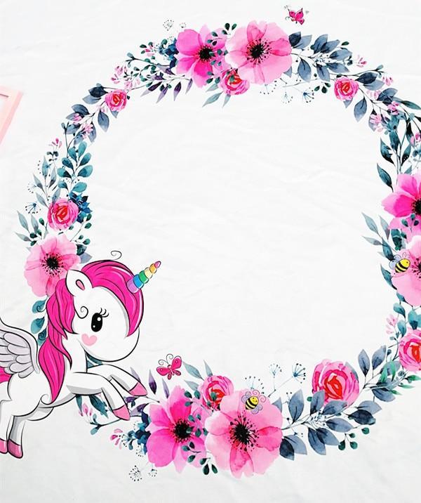 100x120cm Baby Milestone Blanket unicorn garland Photography Props Backdrop Cloth Infant Monthly Growth Photo Shooting