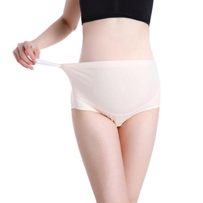 Breathable Pregnant Women's Maternity Panties Dots Print Adjustable Briefs For Pregnancy Underwear High Quality