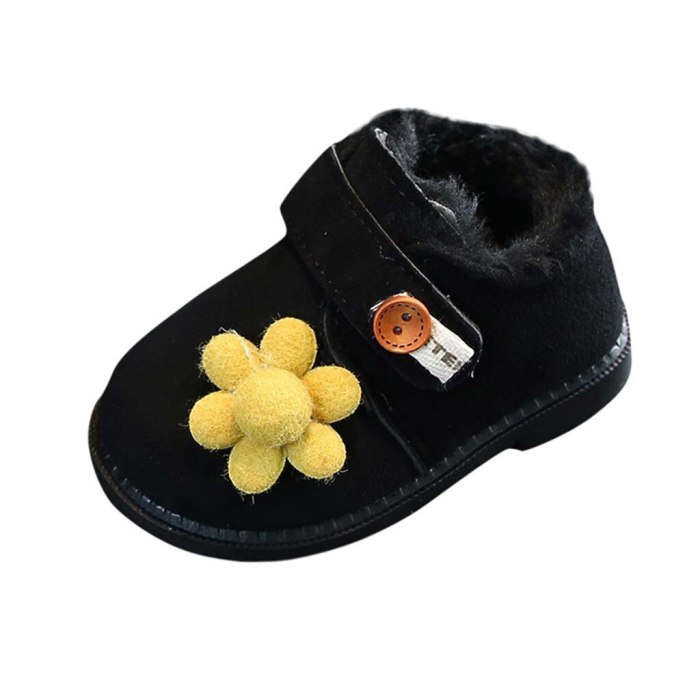 Children Kid Baby Girls Boots Ankle Sport Short Bootie Casual Flower Warm Shoes Unisex Animal Prints Hook Loop Baby Shoes