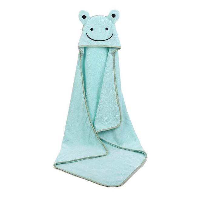 Baby Poncho Bath Towel Bebe Velvet 90*90cm Fleece Hood Infant Towels Blanket Newborn Baby Towel