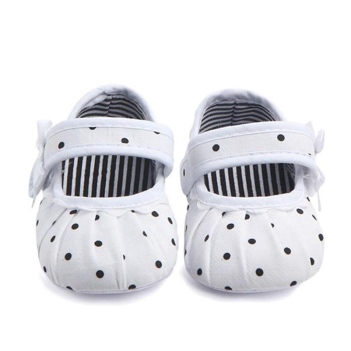 Crib Shoes Newborn Baby Girl Soft Sole Canvas Crib Shoes Anti-slip Sneaker Prewalker 0-18M