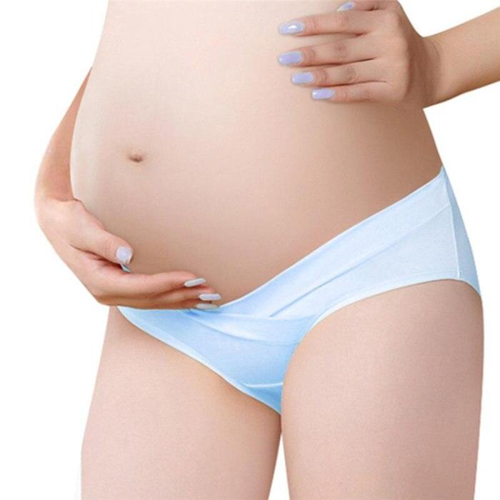 Cotton Pregnant Panties Maternity Underwear U-Shaped Low Waist Maternity Pregnancy Briefs Women Clothing