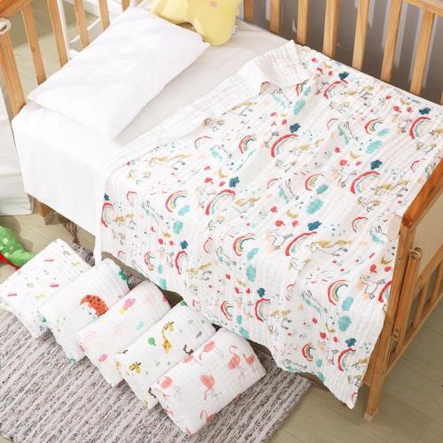 Baby Blanket & Swaddling Newborn Gauze Soft Blanket Solid Bedding Set Cotton Quilt 6 layer 110x110cm baby towel