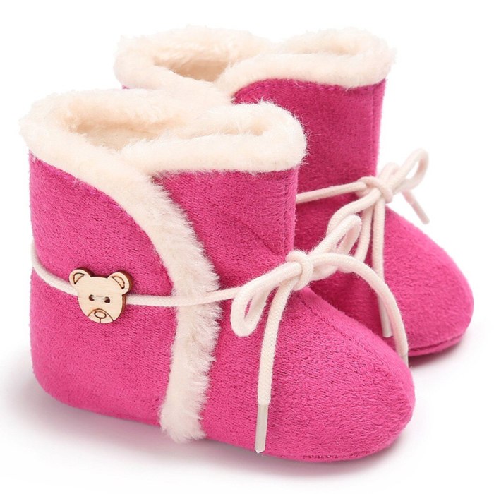 Fashion baby girl shoes winter Tie Toddler Kid Baby Girls Cute Toddler First Walk Winter Warm Shoes