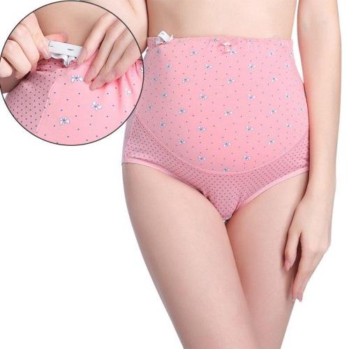 Breathable Pregnant Women's Maternity Panties Dots Print High Quality Adjustable Briefs For Pregnancy Underwear