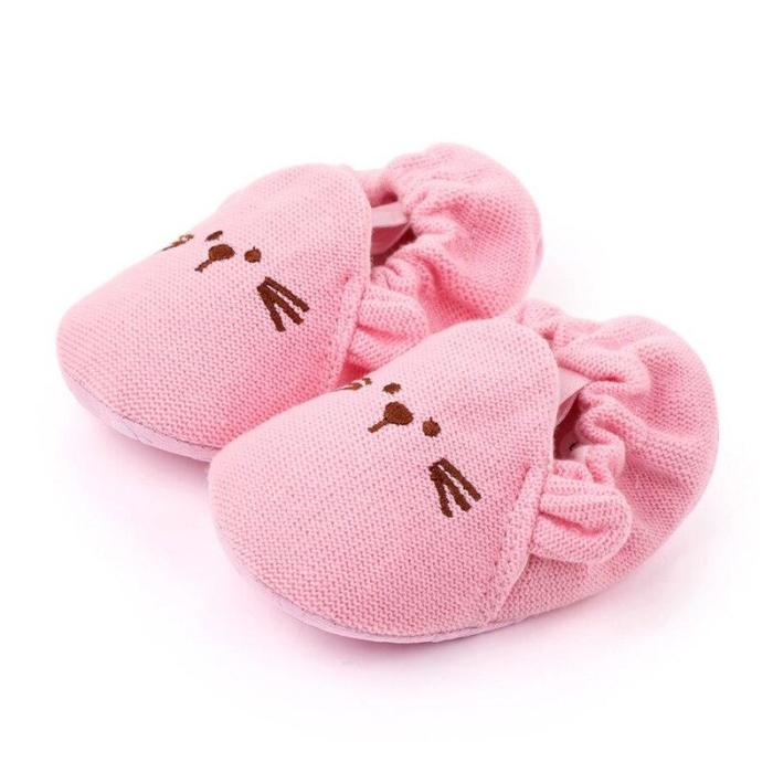 Winter Baby Cute knitting Shoes Warm  Shoes Soft Sole Non-slip Cartoon Toddler Shoes