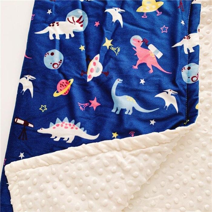 Newborn Baby Blankets 2 Layers 3D dot Minky Fleece Soft Thermal Alpaca Whale Swaddle Envelope Bedding Stroller Wraps for Infant