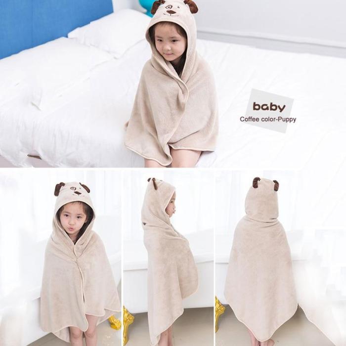 Cute Baby Towel Hooded Bathrobe Soft Infant Newborn Towel Animal Baby Blanket Cartoon Baby Bath Towel