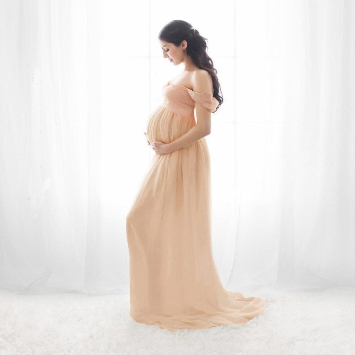 Women Off Shoulder Maternity Dresses For Photoshoot Gowns Sexy Dress