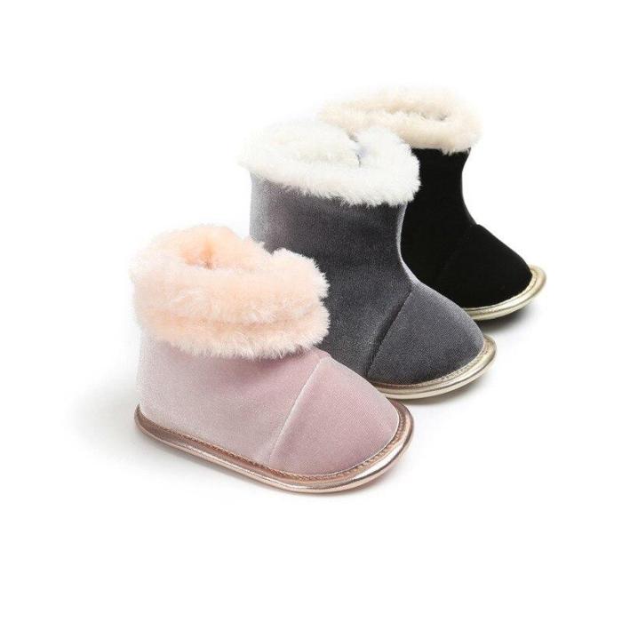 Winter Baby Boots Solid Bling Boys Girls Shoes Infants Warm Shoes Girls Baby Booties