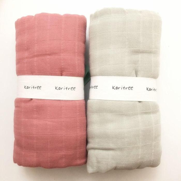 PCS/lot 70% bamboo+ 30% cotton baby Swaddle Wraps Cotton Baby swaddle blankets Newborn big diaper  bamboo quilt