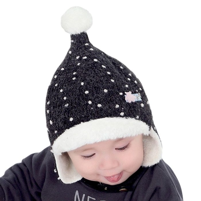 Earmuffs Hat Toddler Kids Girl Boy Baby Infant Winter Warm Cute Hair Ball Hat
