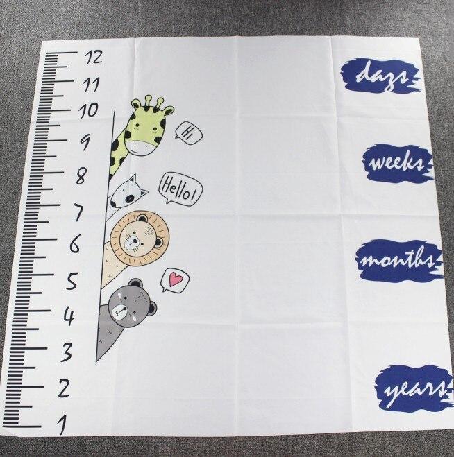 Newborns Baby Milestone Blanket Giraffe Photography Props Memorial Growth Monthly Backdrop Cloth Infant Bebe Photo Accessories