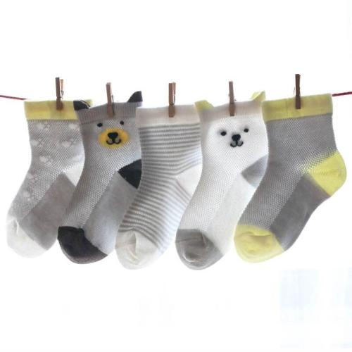 Newborn Boys Girls Toddler Anti-slip Socks 5 Pairs/Lot Baby Socks Cartoon Infant Socks Birthday Gifts For Baby
