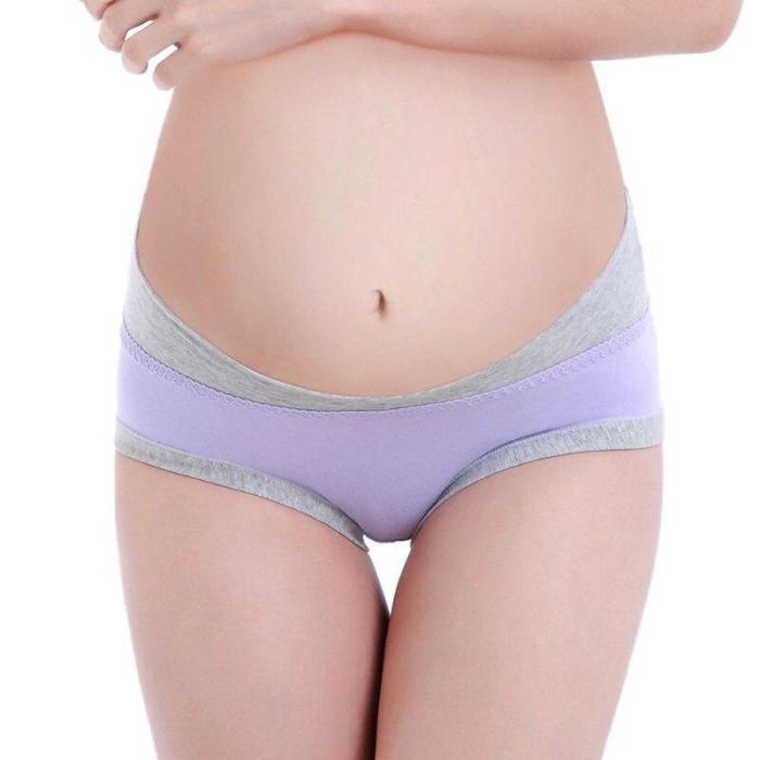 Comfort Cotton Pregnant Women Maternity Low Waist Briefs Panties Plus Size Female Solid Seamless Widen Waist Hip Underwear