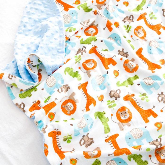 75x120cm baby blanket 3D dot cartoon unicorn minky fleece soft flannel Swaddle Wrap Stroller Sleep Cover kids infant quilt