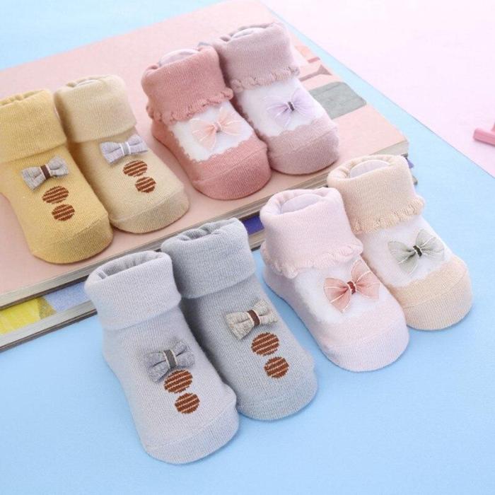 2pcs/set Baby socks rubber anti slip floor cartoon kids Toddlers autumn spring Fashion Animal newborn Cute 0-6-12month